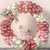 Metallic Pink Green, Sequined Confetti Balloon Arch Set Wedding Bachelorette Party Wreath