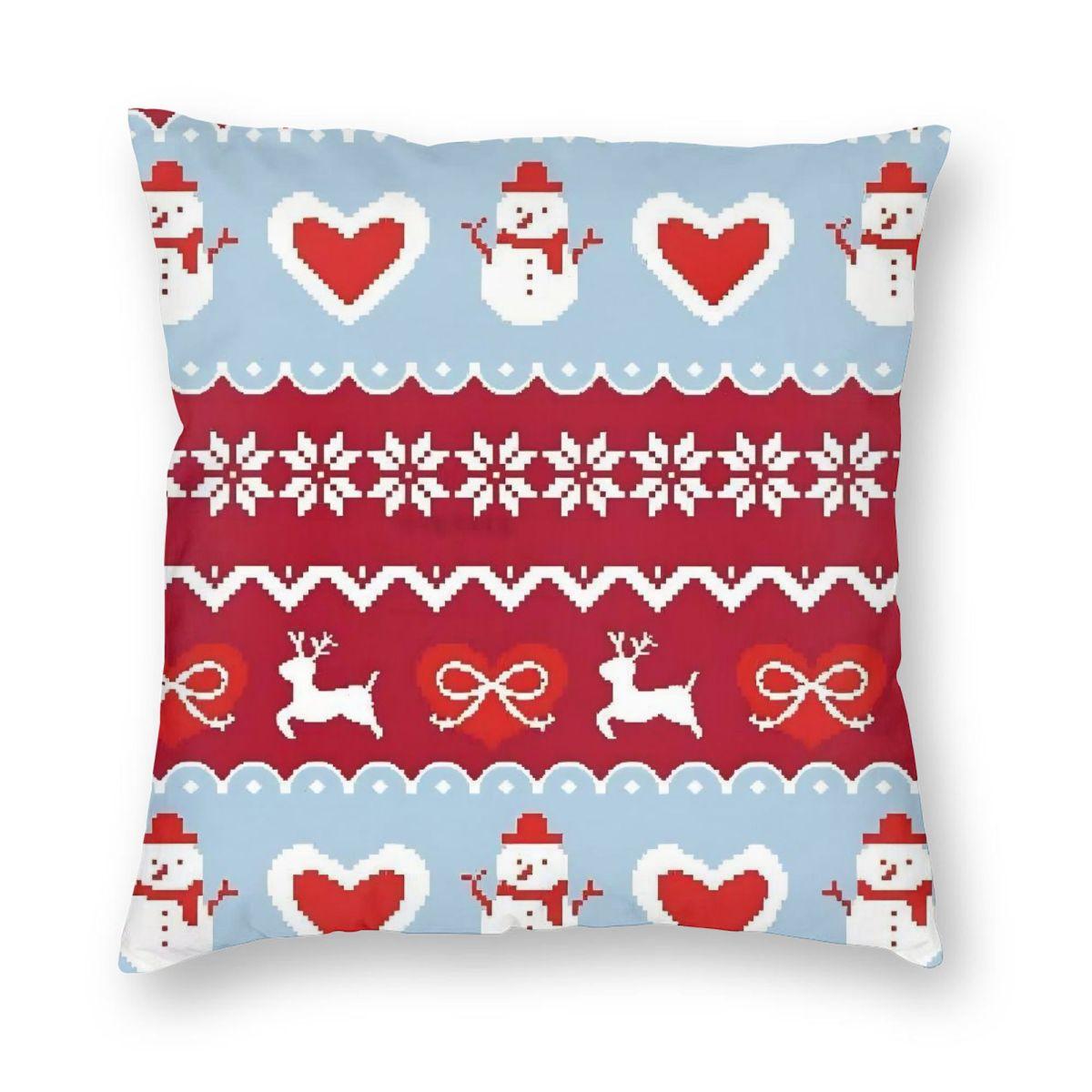 

Рождественская наволочка Снеговик Мягкая полиэстеровая наволочка для подушки Декоративная наволочка для подушки Дом Оптом 40*40см 12x12Inch