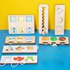 Dřevěná DIY aktivní deska pro děti Montessori odemykací západka dveří párovací puzzle Hračky pro rané vzdělávání a rozvoj dovedností pro děti