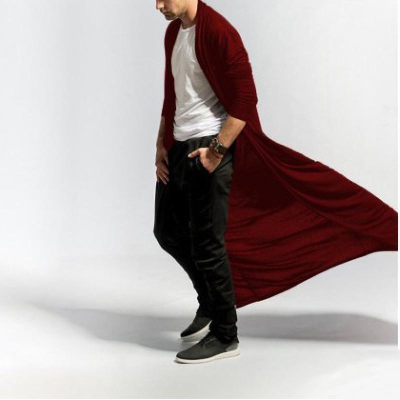 

Весна Осень Тонкий Мужской Зрелый Длинный Приталенный Ветровка Повседневная Модная Мужская Блуза XS