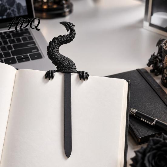 Dark Fantasy Stationery Gifts 3D Printed Dragon Tail Bookmark Retro Durable PLA Reading Marker Novelty Gift for Fans Unique Animal Page Holder