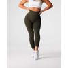 High-Waisted Seamless 9/10 Length Yoga Leggings Women Quick-Dry Nylon Spandex Compression Fitness Pants