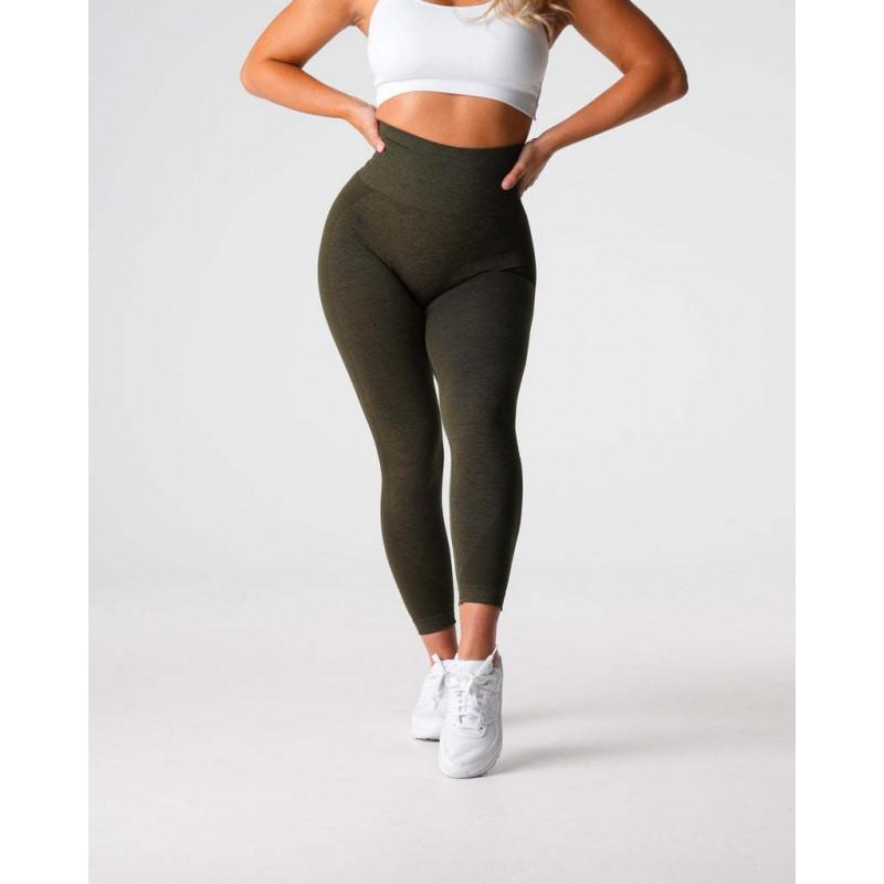 High-Waisted Seamless 9/10 Length Yoga Leggings Women Quick-Dry Nylon Spandex Compression Fitness Pants