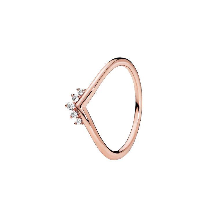 Pandora Rose Gold Wishbone Ring Women rings 188282CZ 58