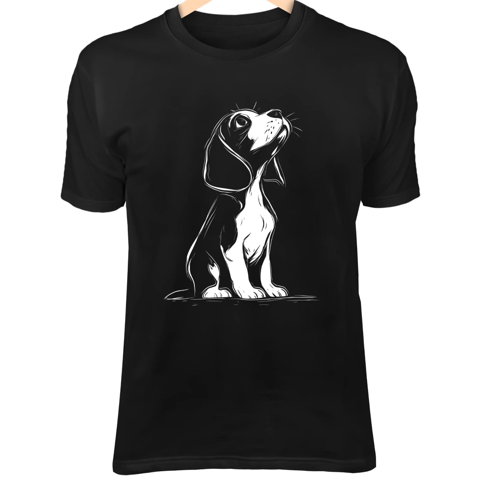 

Beagle Dog Line Art - Cute Minimalist Cartoon with Floppy Ears & Curious Eyes 3XL