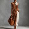 European and American new summer semi-turtleneck dress long color matching fashion women's leisure station