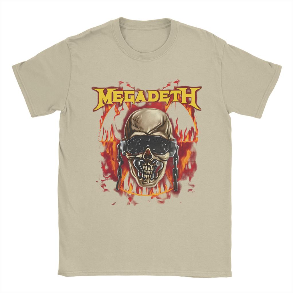 M-Megadethed Band  Men's T Shirt  Novelty Tees Short Sleeve Crewneck T-Shirt Pure Cotton Birthday Gift Tops