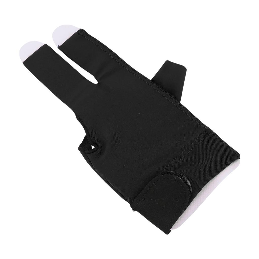 Left Hand Pool Glove 3 Finger Nylon Comfortable Elastic Universal Adjustable Billiard Pool Glove Black
