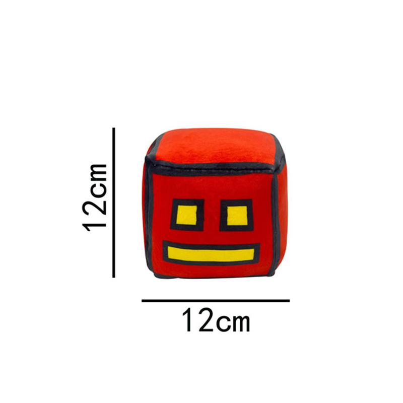 12Cm Geometry Dash Spel Pluche Speelgoed Schattige Cartoon Anime Spel Pop Zacht Gevuld Peluche Pluche Speeltjes Huisdecoratie Kind Verjaardagscadeau 12cm