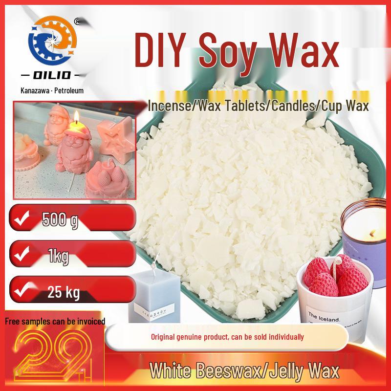 52 White Beeswax & Soy Wax for DIY Aromatherapy Candles, Handmade Jelly Wax, Polishing, Wax Seals Soy Wax 1kg