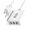 160W 6 In 1 Type C USB Charging Adapter 160W Multi Port Fast Charging Phone Charging Adapter For Smartphones Tablet