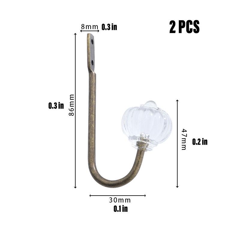 

Кристалл 2 шт. Металлический подхват для штор Декор Функциональный крючок из железной проволоки Минималистичный медный