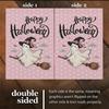 1pc Pink Happy Halloween Garden Flag Lovely Ghost Print Suitable for Halloween Yard Outside Decoration No Flag Pole 12X18 Inch