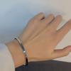 Titanium steel bracelet, smooth stainless steel bracelet, girls' advanced sense, fashionable and versatile, simple and light luxury bracelet