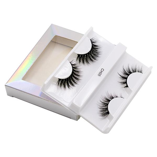 European And American 8d Chemical Fiber False Eyelashes 2 Pairs Multi -Layer Three -Dimensional Dense Natural Cross -Grafted Eyelashes