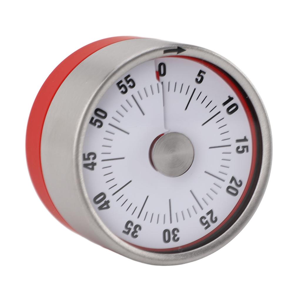 Mechanical Countdown Timer 60 Minute Magnetic Stainless Steel Visual Kitchen Timer for Cooking Kids