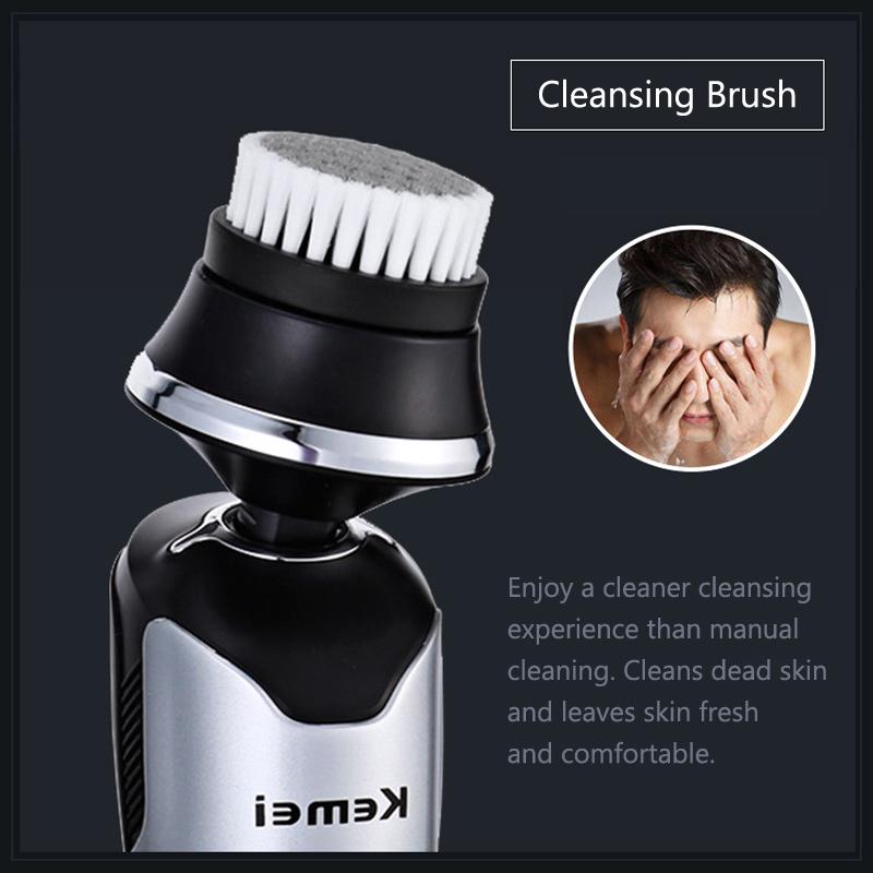 Buy Kemei 4in1 Men's Washable Rotate Shaver Electric Razor for Men ...