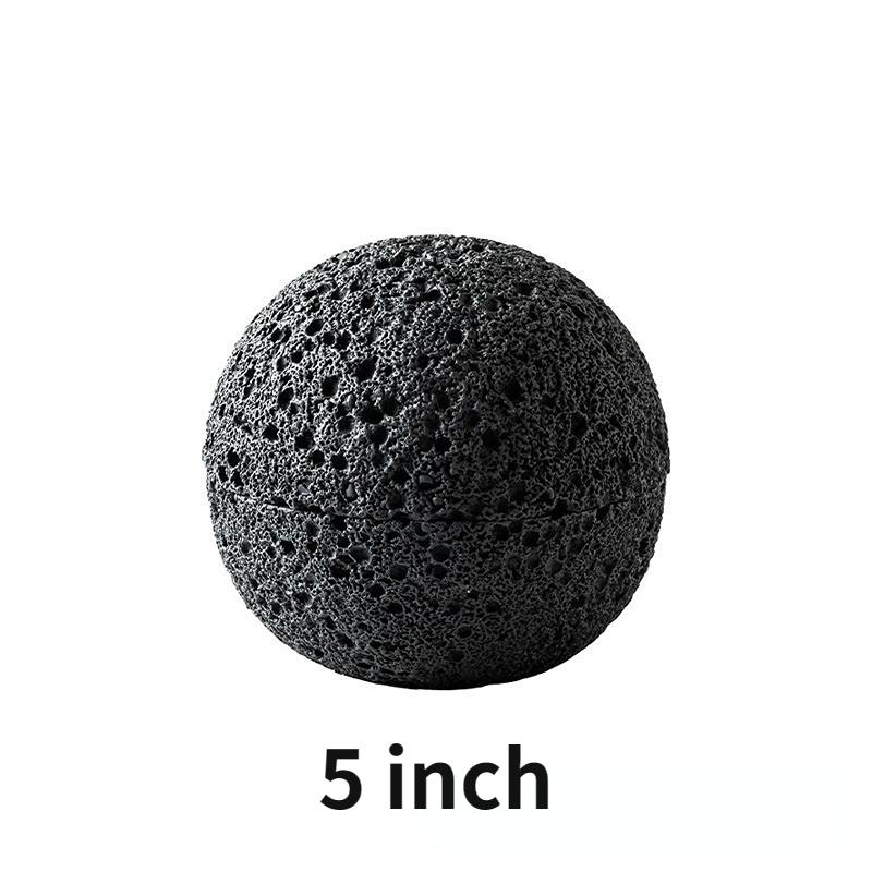 

Black Meteorite Bowl Creative Round Planet Bowl Imitation Volcanic Stone Ball Cup Stew Cup Black Tableware Home Kitchen Supplies