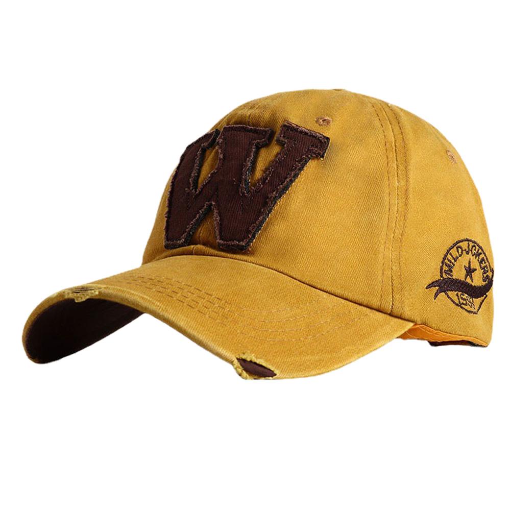 Embroidery Washed Cotton Baseball Cap Hip Hop Snapback Hat Adjustable Outdoor Use Casual Dad Hats Sunscreen Gorras W Letter Print