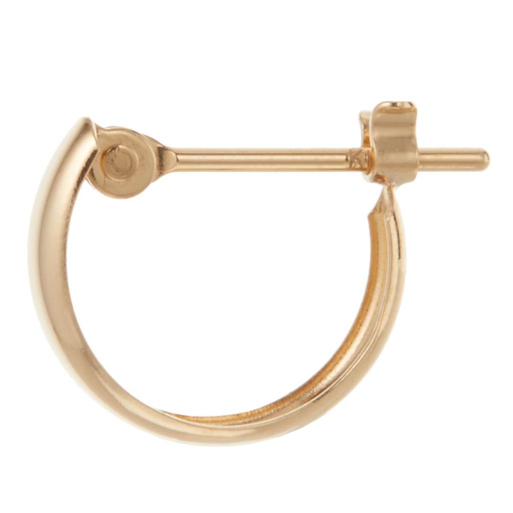 Piena Hoop Made In 18K Mini Hoop Snap 10mm Women's Earrings, Japan, Gold, Rounded, Earrings, Snap, Small,