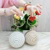 Quality Diamond-encrusted Dinner Bag, Handmade Beading, Spherical Diamond-encrusted Bracelet, Banquet Handbag, Rhinestone Evening Bag.