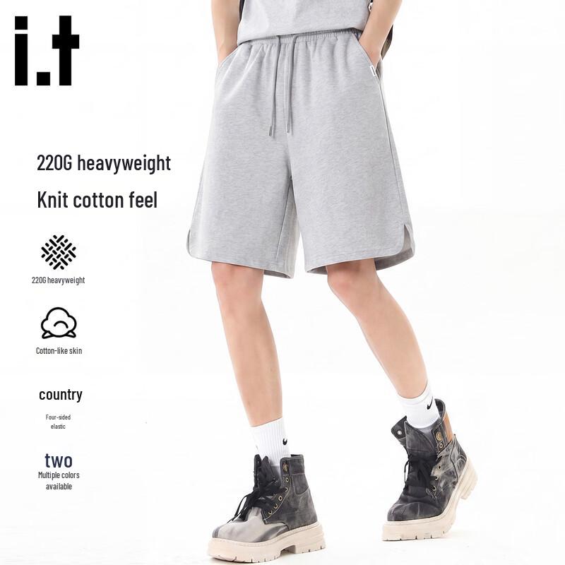 

Fingercroxx IT Men s Heavyweight Knit Loose Fit Casual Slit Shorts 4XL