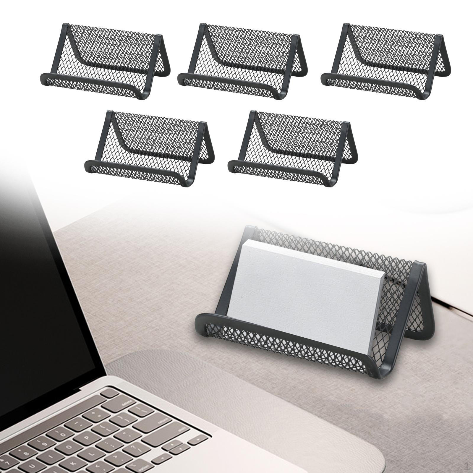 Подставка для визитных карточек с 5 сетками, органайзер для офисной коллекции для приемов чёрный