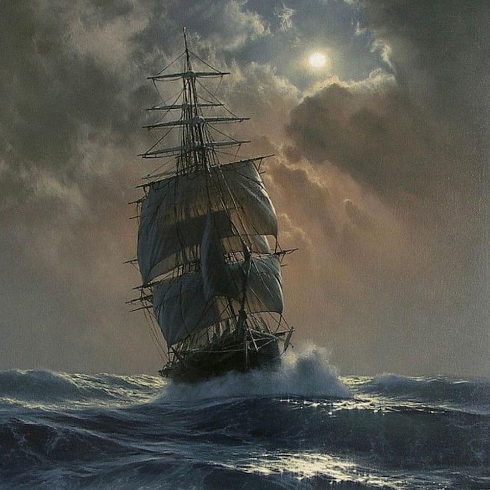 Full Drill Square 5D DIY Diamond Painting Sailboat Diamond Embroidery Landscape Picture Of Rhinestone Decor Home