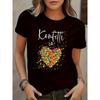 T-shirt Estiva da Donna con Stampa a Cuori T-Shirt Stampata