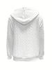 2025 Women's Solid Color Knit Zipper Hooded Sweatshirt Jacket, Autumn/Winter Collection