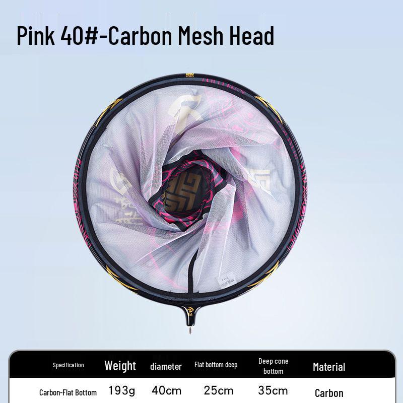 Black Pit Reinforced Quick-Dry Fishing Net: Anti-Jump & Anti-Hook Design with Integrated Ring.