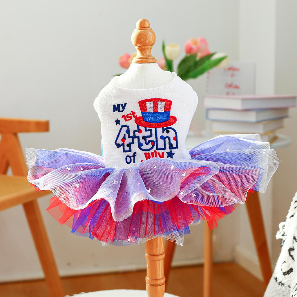 Direkt vom Hersteller/neue Produkte entdecken, Haustierkleidung Hund Katze Kleidung Kleidung Daunenjacke Blau Galaxie Hochzeitskleid