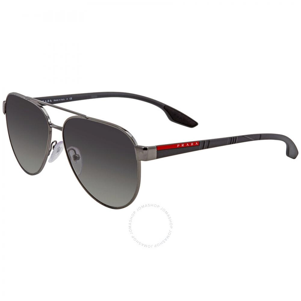 Prada Linea Rossa Grey Gradient Pilot Unisex Sunglasses Ps54ts 5av3m1 58 Ps 54ts 5av3m1 58