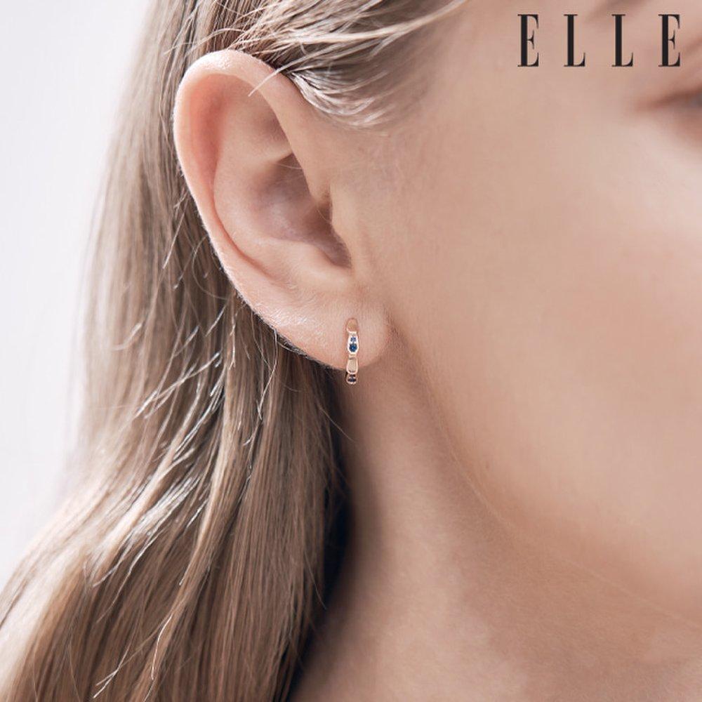 14K Cubic Point One-Touch Earrings (Gold Filled) Elgpee506