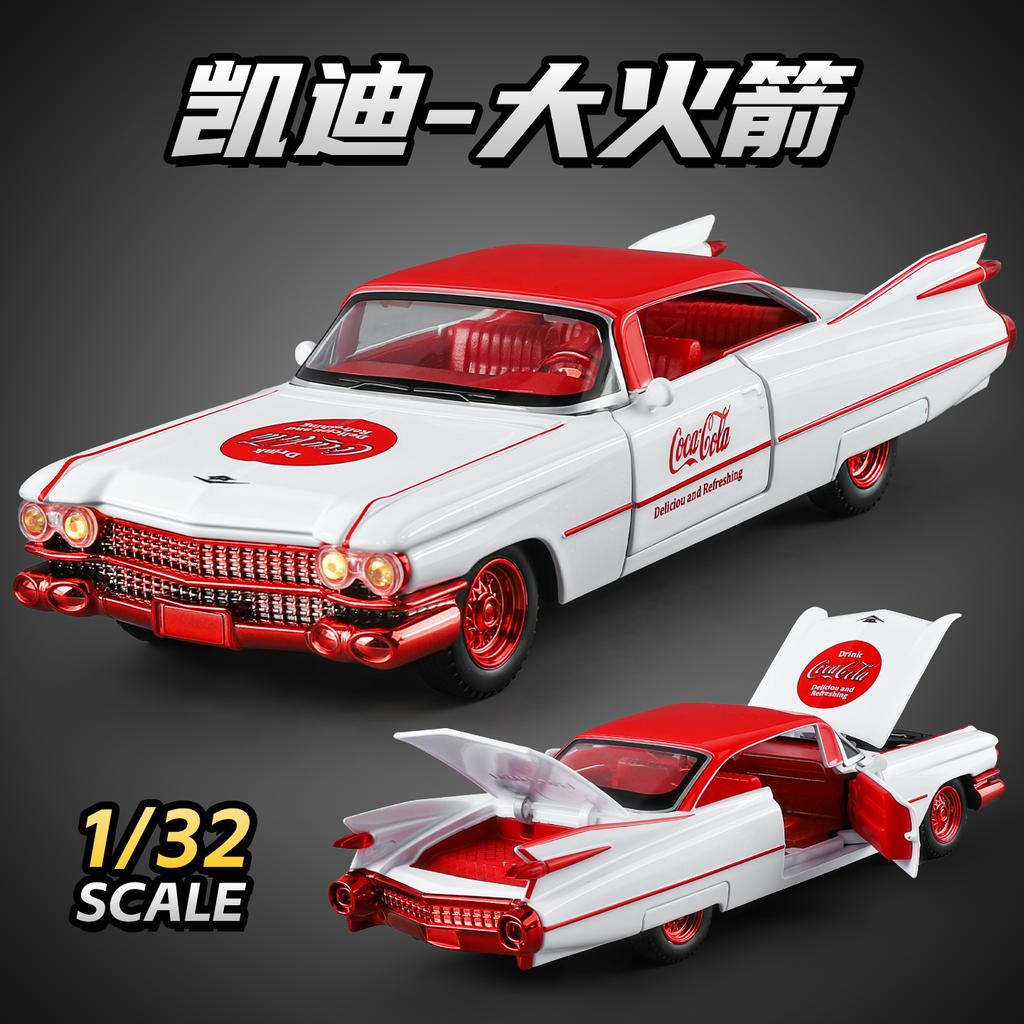 New Style 1:32 Nameplate base Cadillac Rocket Alloy Model Car Exquisite Toy car Sound and light boys Gift collectibles
