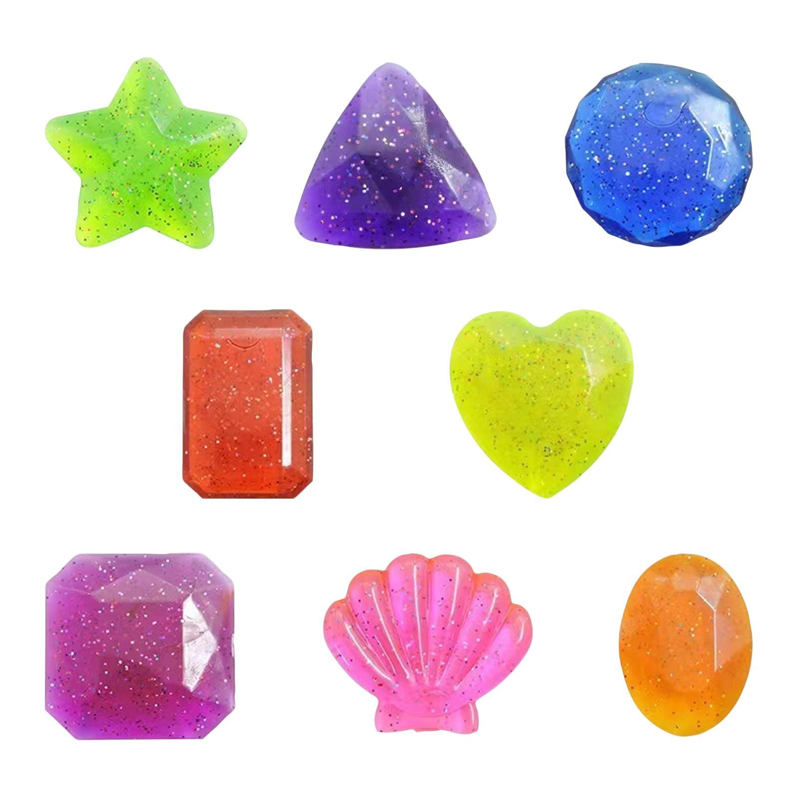 

Лето — это очень весело! Тонущие игрушки-самоцветы, восемь форм и цветов, новый способ взаимодействия родителей и детей! One Size