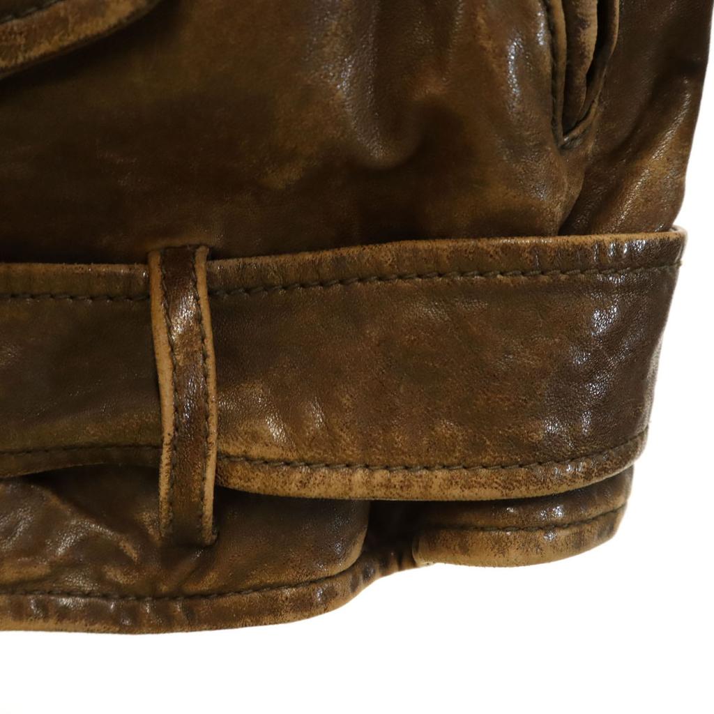 beautiful people leather jacket 130 Brown Kid's Used