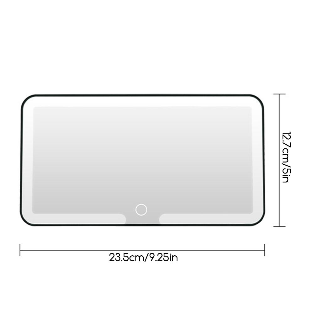 Car Interior Mirrors Sun Visor Plate LED HD Makeup Mirror for Girls Women Rechargeable Fill Light Universal Thin Vanity Mirror