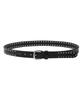BASEMOMENT Leather Studded Belt Black