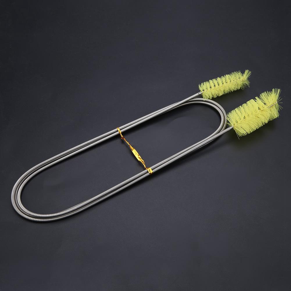 Flexible Tube Aquarium Fish Tank Filter Brush Pump Hose Double Head Brush