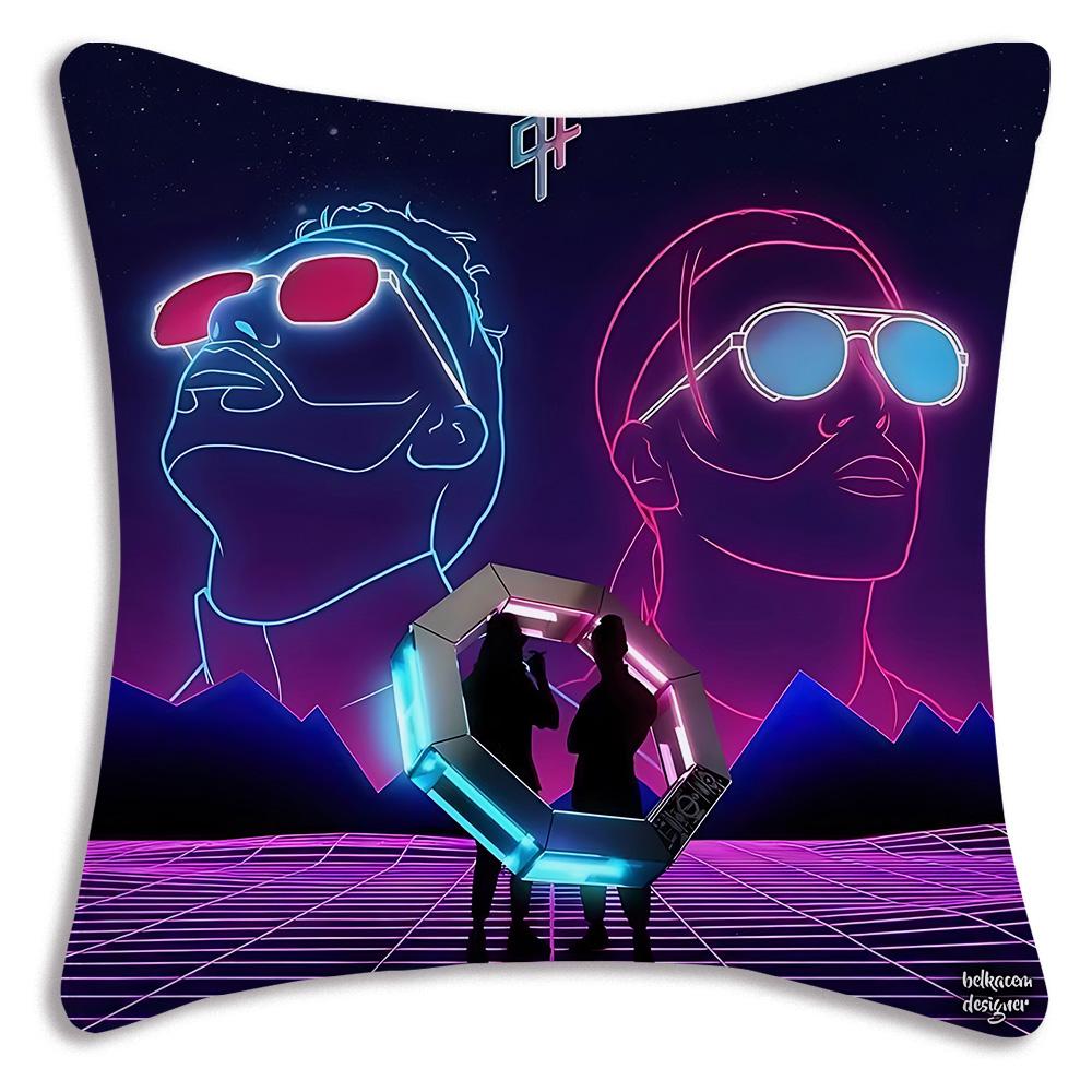 French rapper PNL Pillow Covers Cartoon Sofa Decorative Home Double-sided Printing Short Plush Cute Cushion Cover