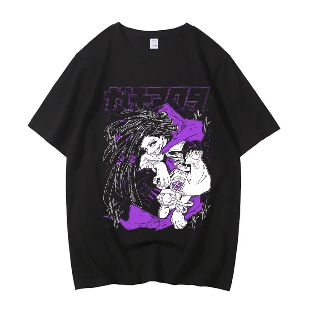 Kinder-T-Shirt mit japanischem Anime-Gachiakuta-Print, Y2K-Unisex- und Damenbekleidung, Harajuku-Stil, reine Baumwolle, Eltern-Kind-Top