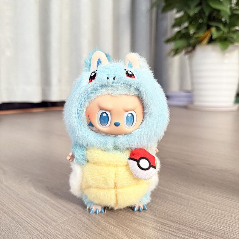 For Labubu Doll Clothes Kawaii Jumpsuit Pikachu Squirtle Cartoon Style Eevee Clothing Replacement Charmander Special Fans Gifts