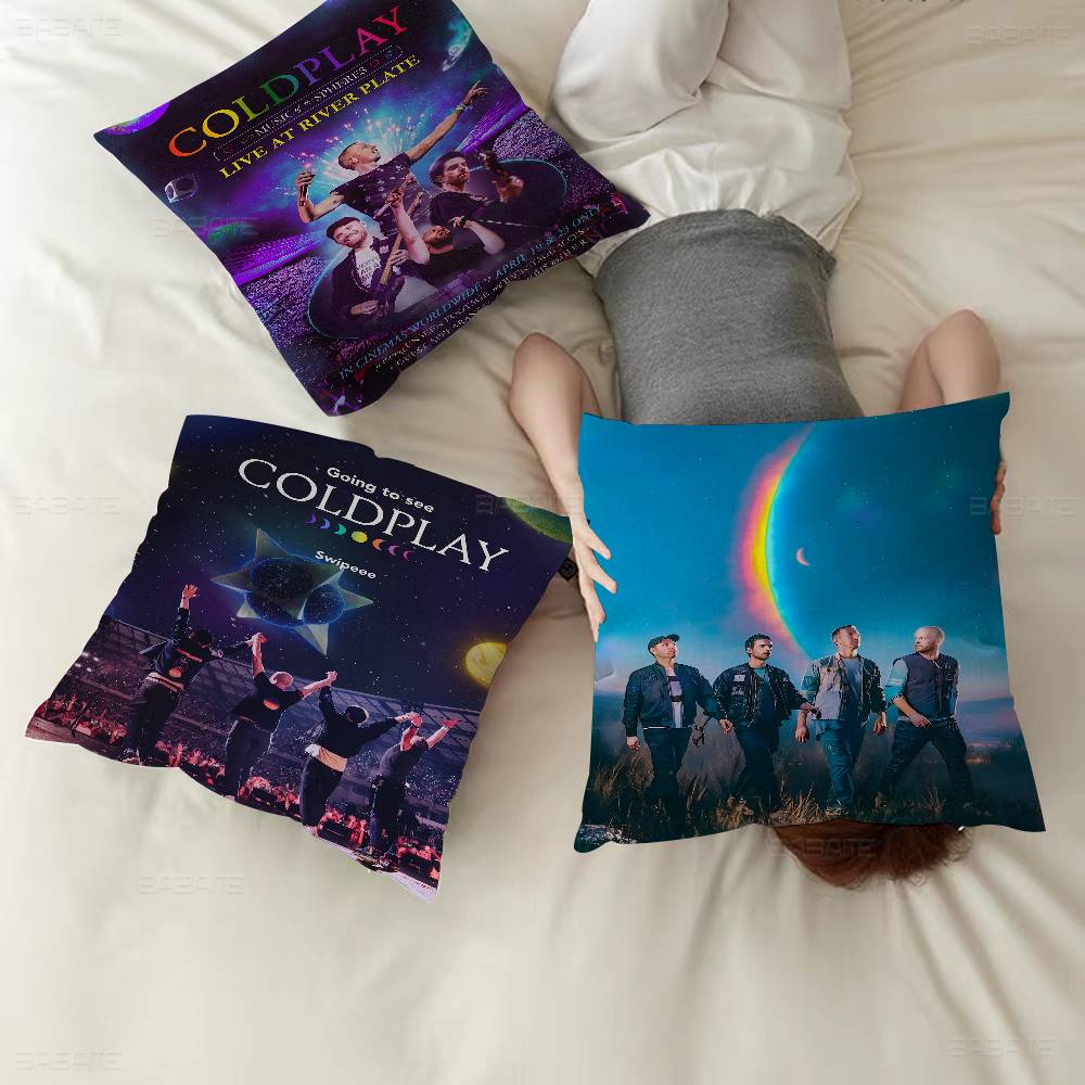 C-Coldplay Band Pillow Gift Home Office Decoration Pillow Bedroom Sofa Car Cushion CoverPillow Case