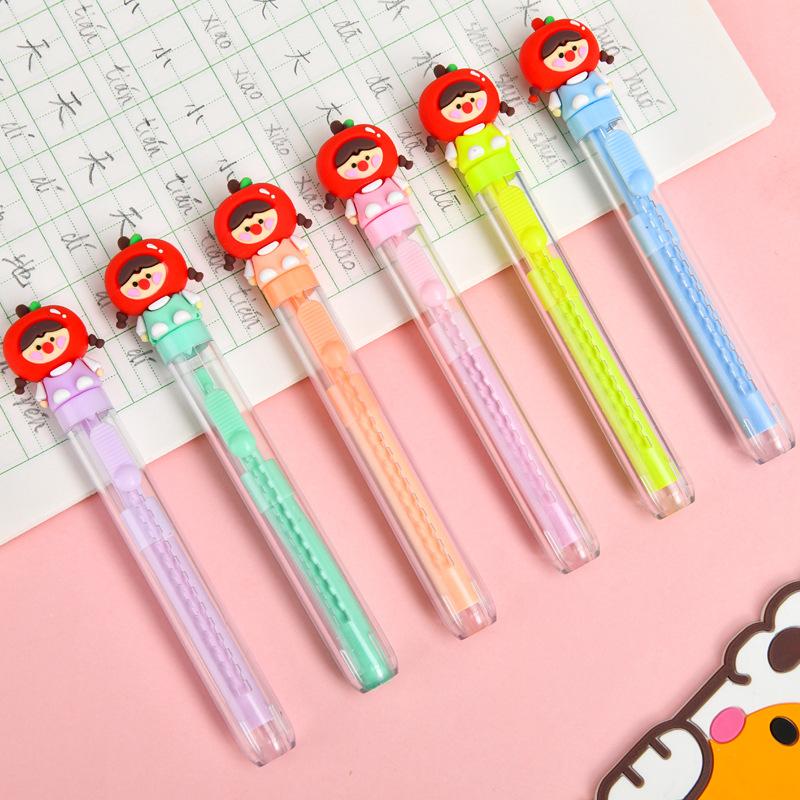1pc Cartoon Creative Design Push-pull Eraser, Student Correction Tools School Drawing Writing Erase Supplies Party Gifts, Clean Wipe No Trace, Quick