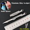 NEW NO11 Replaceable Blades Scalpel Folding Knife Quick Open Bottle Opener Keychain EDC Folding Knife 10 Blade Free Useful Tool