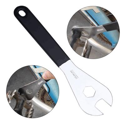 Bike Maintenance Wrench Spanner 15mm Pedal Wrench Stainless Steel Bicycle Repair Tool for Home or On-the-Go Use