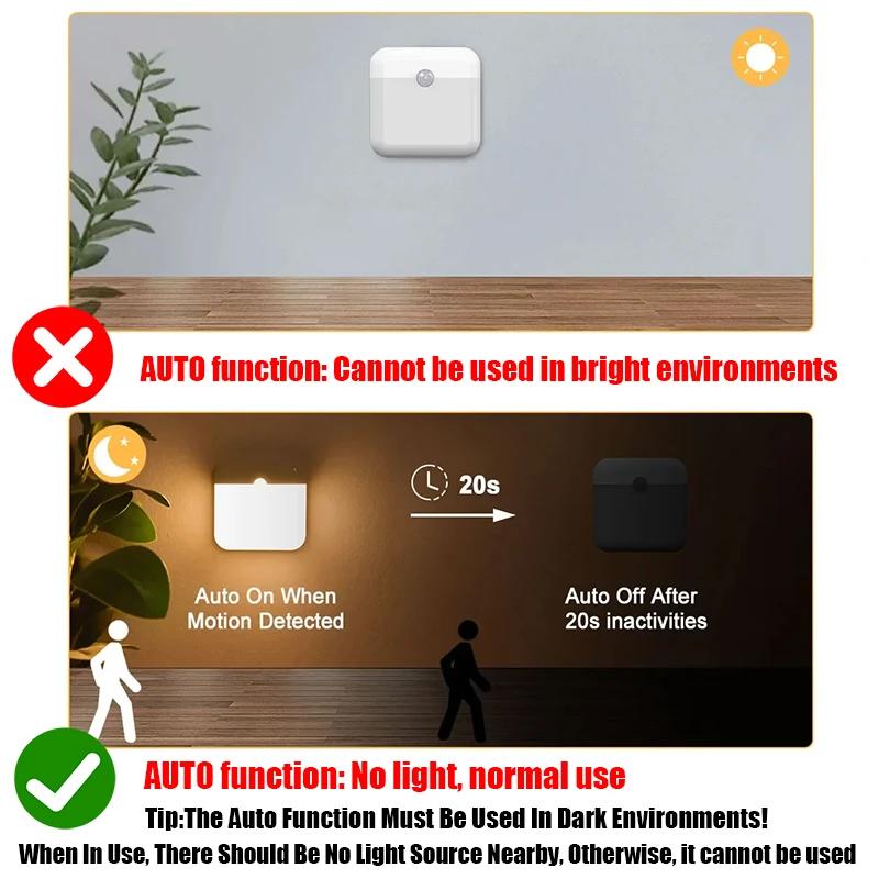 LED Kabellose Nachtlampe, Laterne mit Bewegungssensor, Wiederaufladbare Wandleuchte, für Camping Sommer Treppen Schrank Küche Toilette
