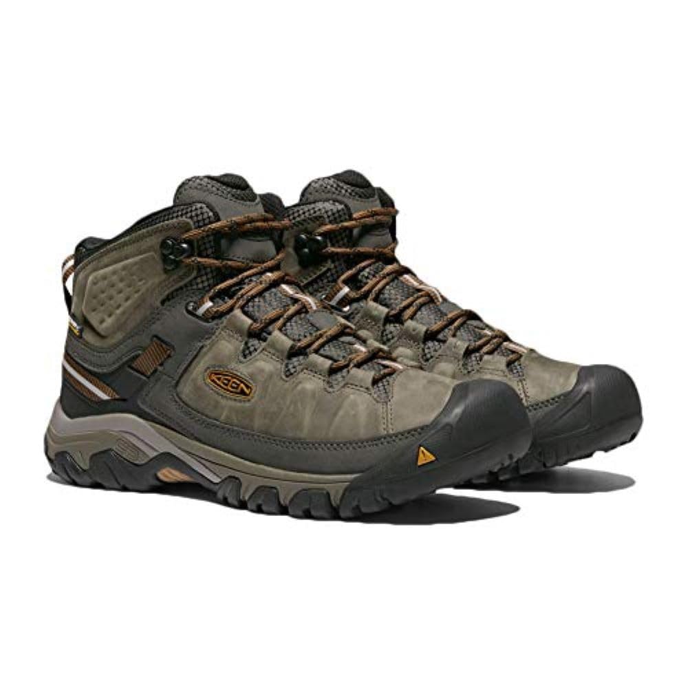 KEEN Targhee III Mid WP Waterproof Trekking Black Size cm Men's Shoes, Olive/Golden Brown, 27.0