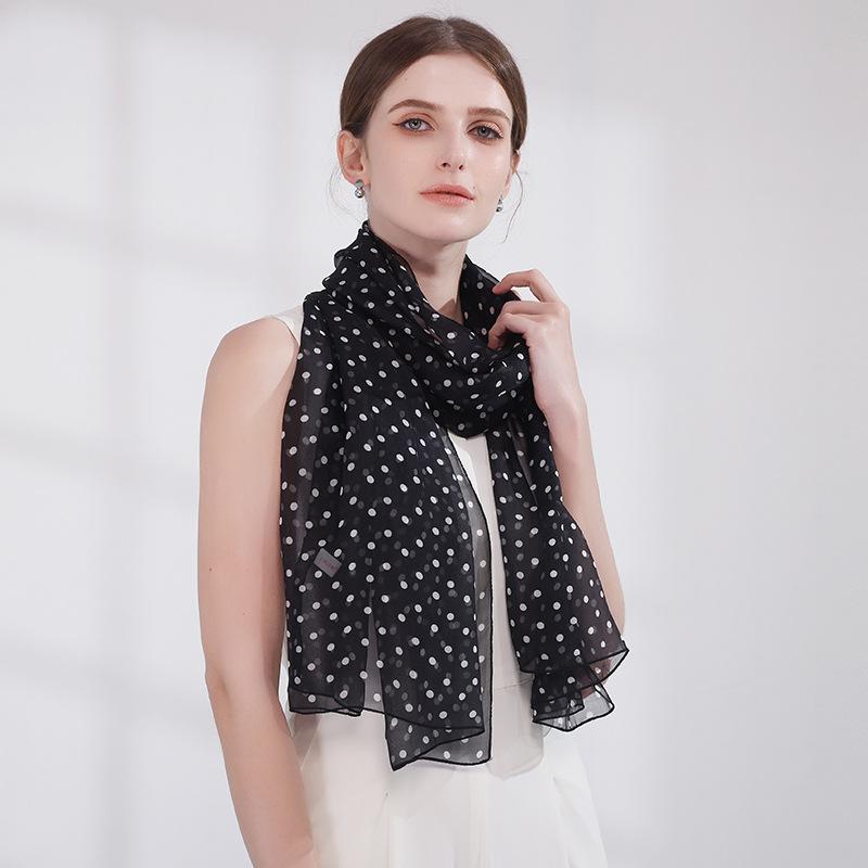 Shanghai Story New Mulberry Silk Scarf Women's Summer Thin Versatile Printed Shawl Mom Gift Scarf
